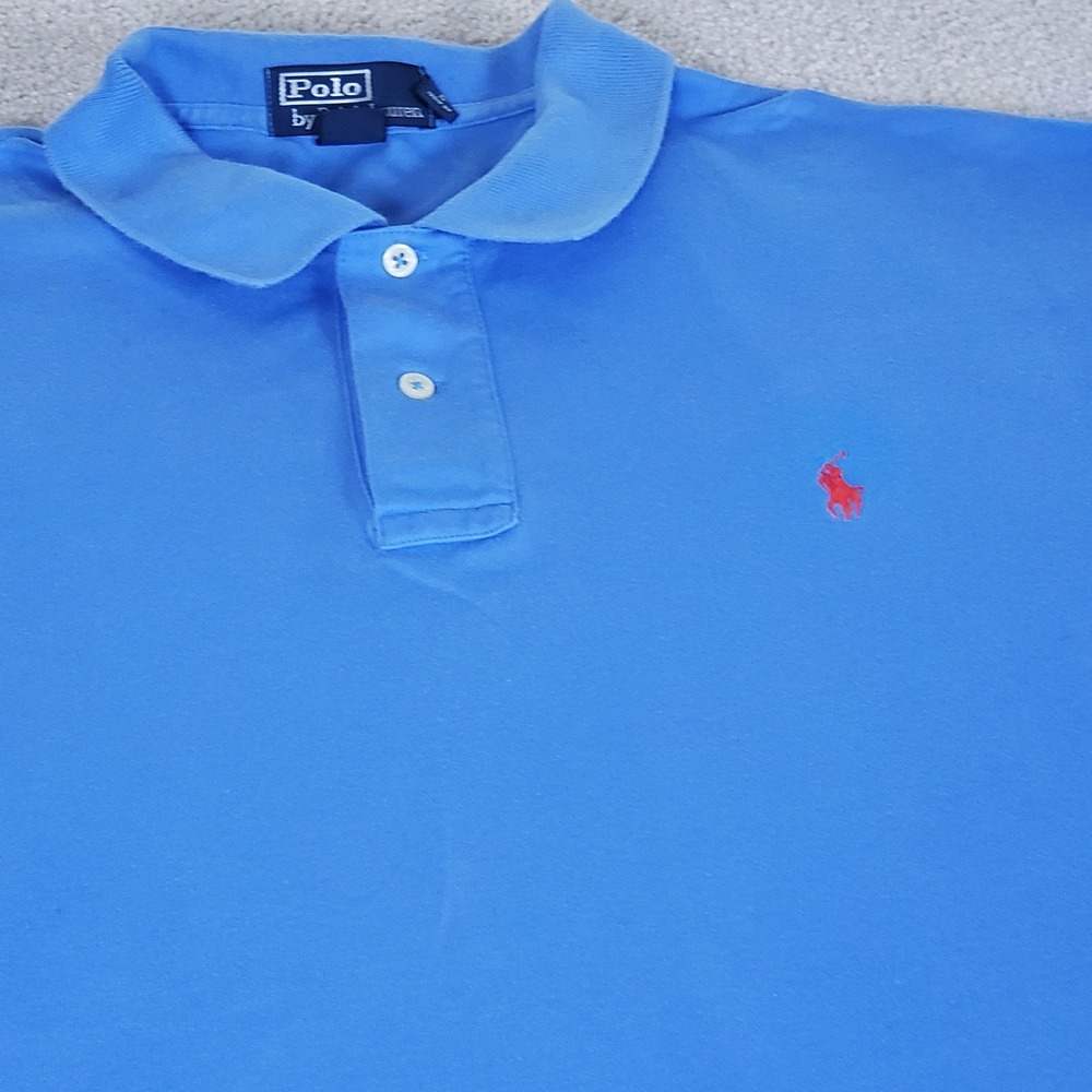 Polo Ralph Lauren Polo Shirt Men's XL Blue Short Sleeve Red Pony Logo